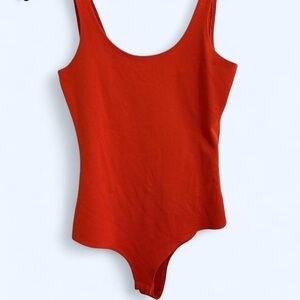 Orange Thong Bodysuit